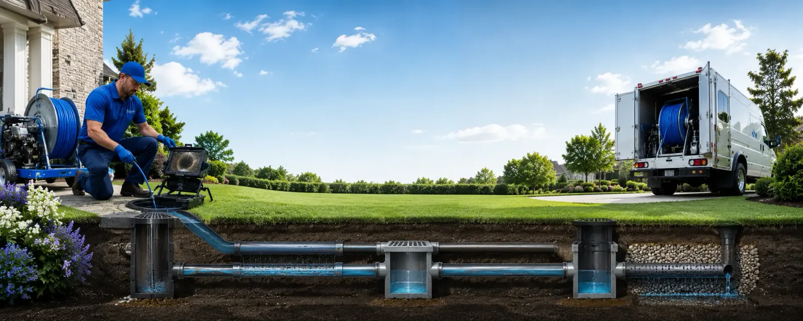 Outdoor drain cleaning information for Gladstone, MI